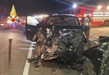 Calabria – scontro nella notte tra due auto: un morto e tre feriti