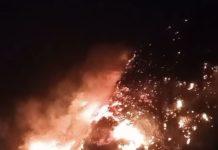 Imponente incendio a Bagnara