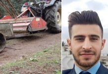 Cinquefrondi – si ribalta trattore, muore il 30enne Davide Tropeano