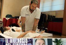 Il rosarnese Carlo Ravalli massaggiatore durante il villaggio del Festival di Sanremo