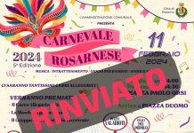 Rosarno – rinviato Carnevale 2024