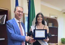 La Miss Mondo Calabria 2023 premiata al consiglio regionale della Calabria