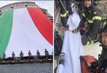 Festa della Repubblica, presente il Vigile del Fuoco palmese Giuseppe Longo all’opera sul Colosseo per il Tricolore