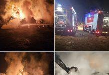 Incendio in un deposito a Rizziconi