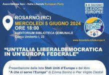Rosarno – mercoledì 5 giugno presentazione lista “Stati Uniti d’Europa” e libro “A che ci serve l’Europa” di Emma Bonino