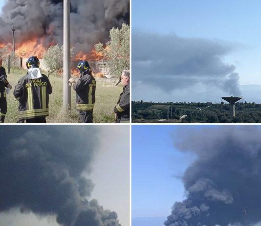 Palmi – Grosso incendio in località Pontevecchio