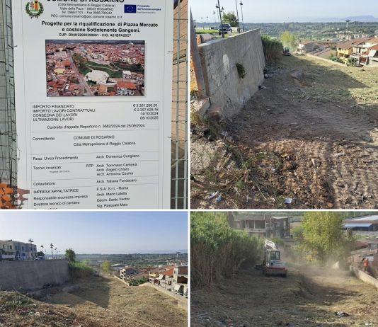 Rosarno iniziati lavori riqualificazione Piazza Mercato e costone Sottotenente Gangemi
