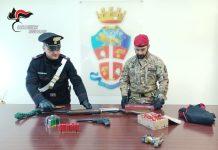 Rinvenute armi clandestine – uomo tenta fuga: arrestato