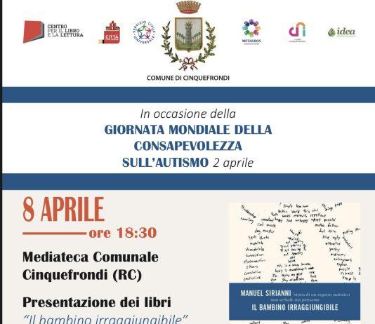 Cinquefrondi – Autismo: incontro con Manuel Sirianni, autore del libro “Il ragazzo irraggiungibile”