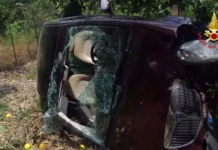 Auto precipita da 7 metri – ferita una donna