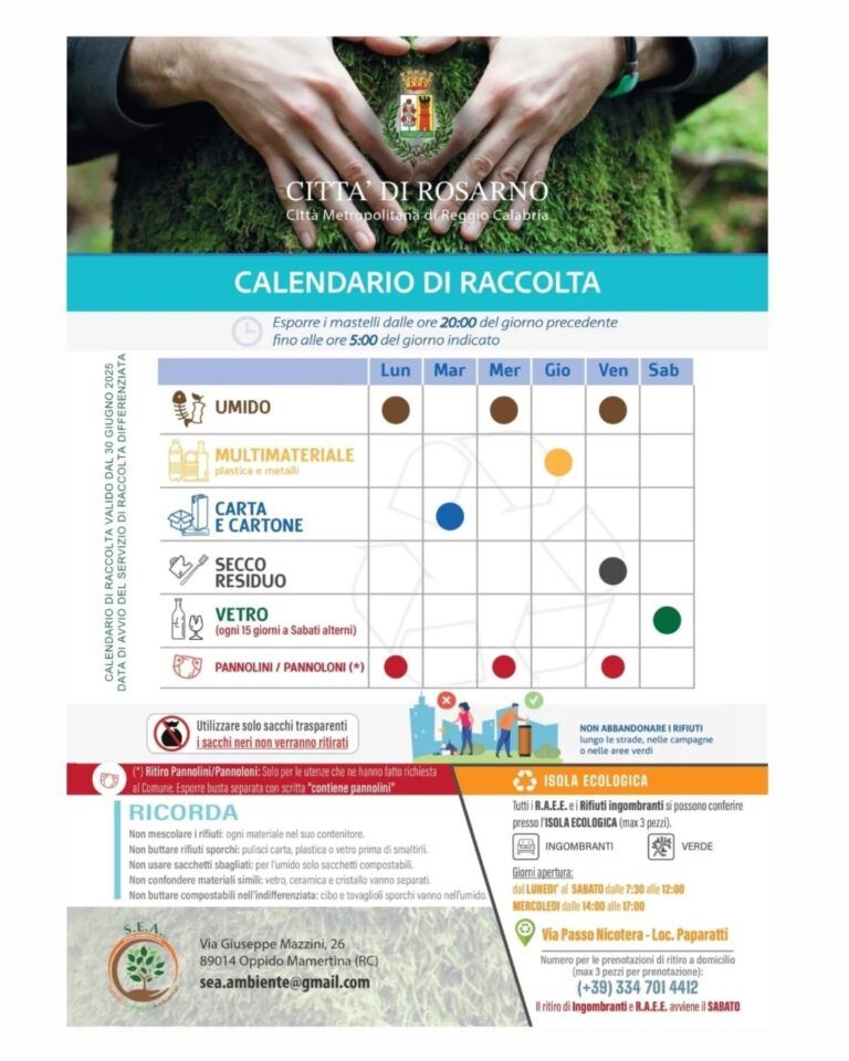 Rosarno – avvio raccolta differenziata 30 giugno