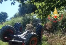 Si ribalta mezzo agricolo – morto 56enne