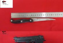 Minacce e detenzione illecita di armi bianche – una denuncia