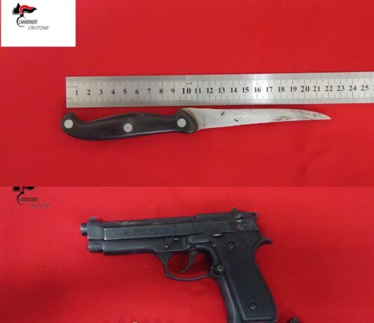 Minacce e detenzione illecita di armi bianche – una denuncia