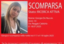 Ore di angoscia a Reggio Calabria per la scomparsa della 14enne Giorgia De Nuccio