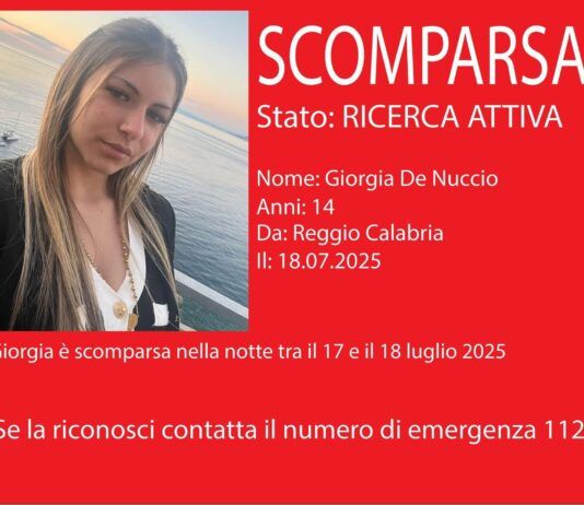 Ore di angoscia a Reggio Calabria per la scomparsa della 14enne Giorgia De Nuccio