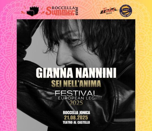 Roccella Summer Festival 2025, il 21 agosto sarà il turno del “Sei nell’anima”, la tappa del tour di Gianna Nannini