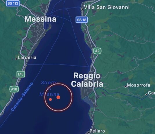 Scossa di terremoto nello Stretto di Messina