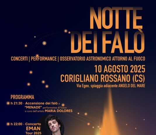 Notte dei Falò – Musica d’autore, performance e il live di Eman sulla spiaggia di Corigliano-Rossano