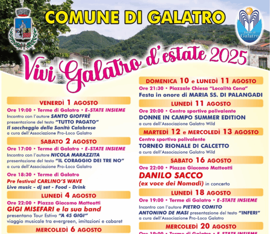 Galatro, presentato il calendario estivo “Vivi Galatro d’Estate 2025” Galatro Estate 2025
