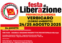 Pace, lavoro e giustizia sociale: Rifondazione porta il dibattito a Verbicaro Festa di Liberazione Verbicaro - Rifondazione Comunista