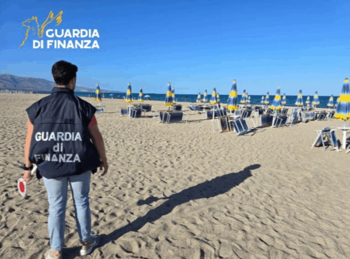 Guardia di Finanza - ROAN - Sequestro Lido Stabilimento Balneare abusivo
