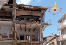 Nuovo crollo in via Galluppi a Lamezia Terme Vigili del Fuoco - Crollo Lamezia Terme