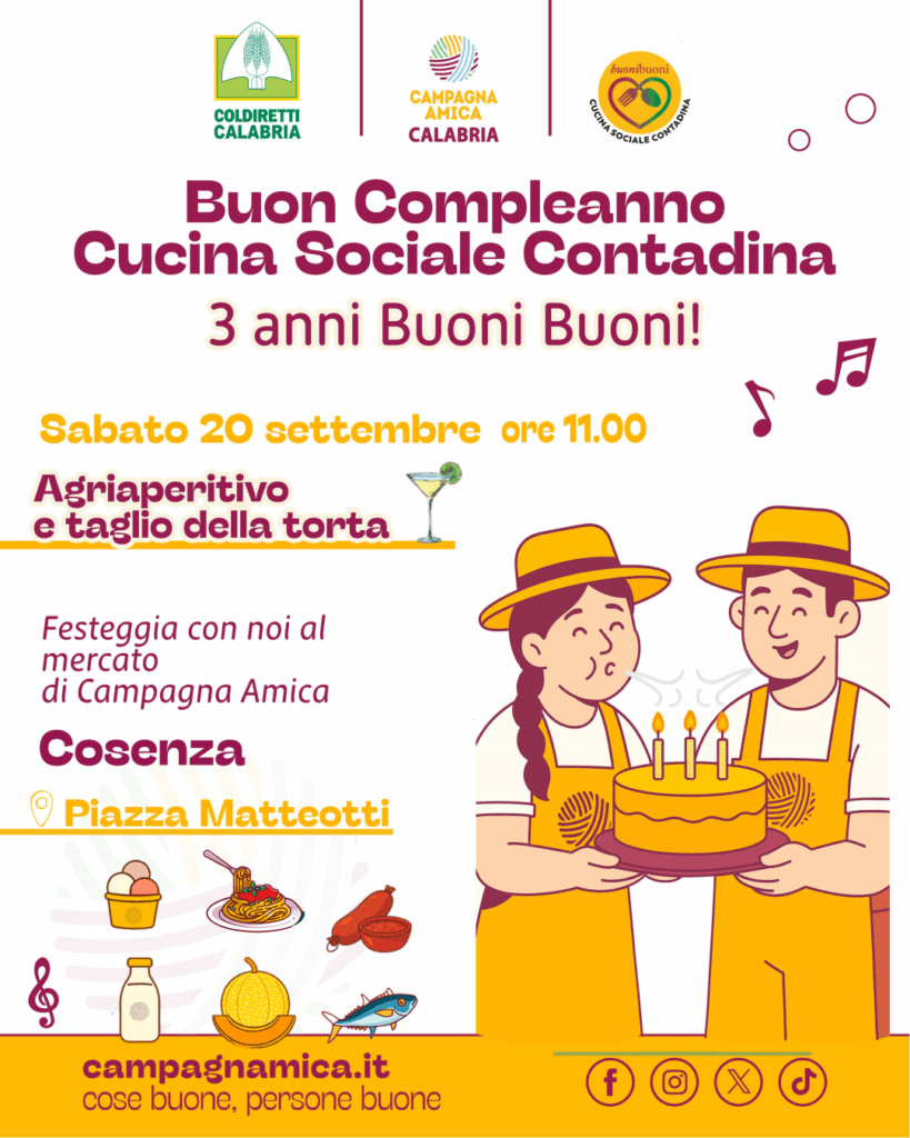 Coldiretti Cosenza – Cucina Sociale Contadina “Buoni Buoni” - Locandina