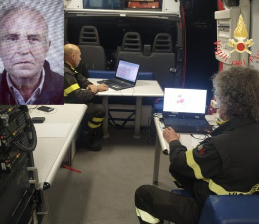 Uomo di Sinopoli scomparso, trovata auto a Curinga. Ricerche dei Vigili del fuoco in corso