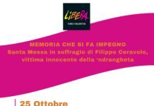 Messa in suffragio di Filippo Ceravolo – ucciso a 19 anni dalla Ndrangheta