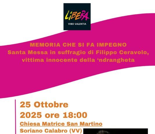 Messa in suffragio di Filippo Ceravolo – ucciso a 19 anni dalla Ndrangheta