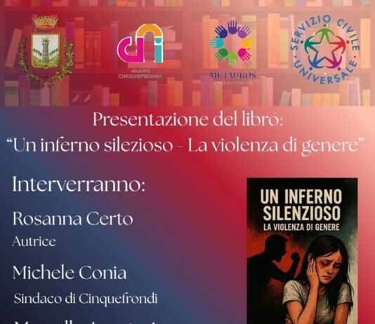 Cinquefrondi, presentazione del libro “Un inferno silenzioso – La violenza di genere”