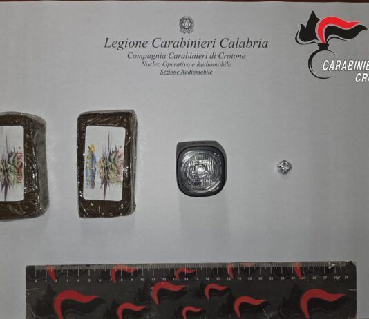 Arrestato un 36enne per detenzione ai fini di spaccio di hashish