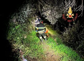 Uomo cade in una scarpata: intervento dei Vigili del Fuoco