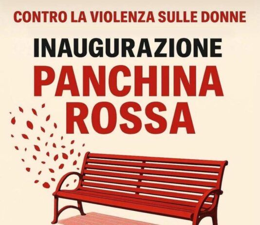 Cgil Calabria, una panchina rossa contro la violenza di genere