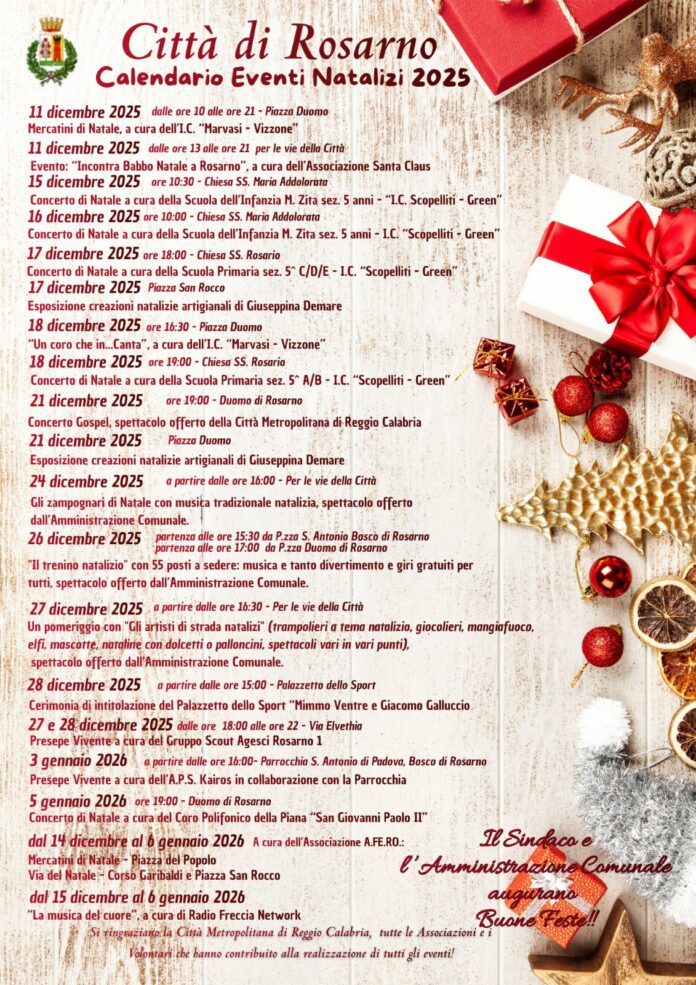 Cartellone natalizio 2025