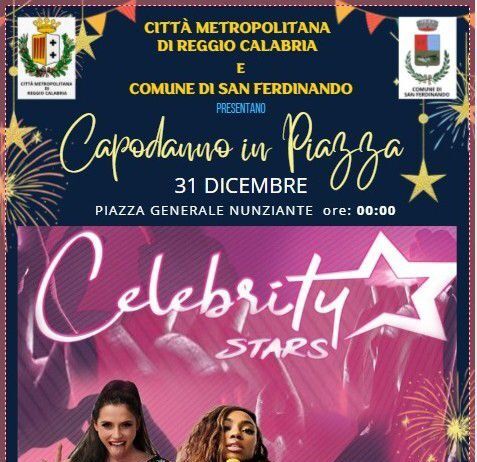 Benvenuto 2026: a San Ferdinando Capodanno in piazza con le Celebrity Stars