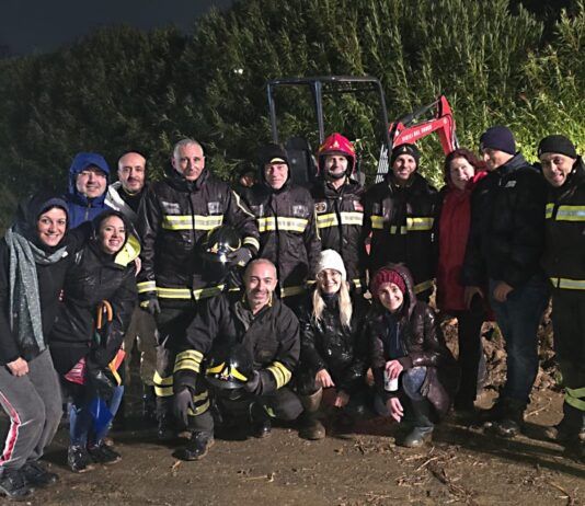 Cosenza, cuccioli e mamma cane intrappolati in una tubatura: il salvataggio dei Vigili del Fuoco
