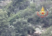 Calabria: strada provinciale chiusa per rischio frana, intervento dei Vigili del Fuoco