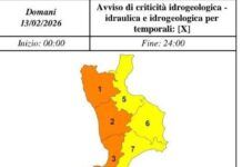 Allerta meteo arancione in Calabria: rischio nubifragi e possibili esondazioni sui versanti tirrenici