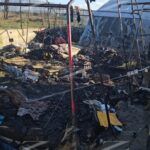 San Ferdinando, incendio nella tendopoli: fiamme da un fornelletto acceso