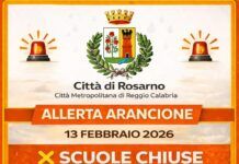 Rosarno – Allerta meteo in Calabria: scuole chiuse domani 13 febbraio