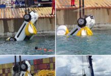 Auto cade in mare durante lo sbarco: recupero nel porto di Gioia Tauro, conducente salvo