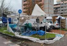 Nubifragio e raffiche di vento devastano la fiera di San Giuseppe: stand distrutti e danni in città