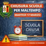 Rosarno: scuole chiuse anche domani per maltempo