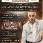 Concerto di Samurai Jay a Rosarno per la Festa Patronale di San Giovanni Battista 2026