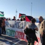 Porto di Gioia Tauro, presidio pro Palestina contro il transito di materiale militare