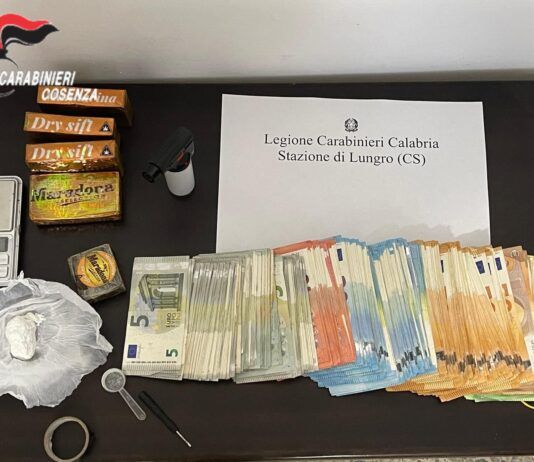 Droga e contanti nascosti in casa: arrestato 30enne, sequestrati hashish, cocaina e 35mila euro