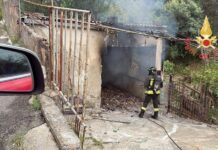 Incendio in un magazzino: danni alla struttura, nessun ferito
