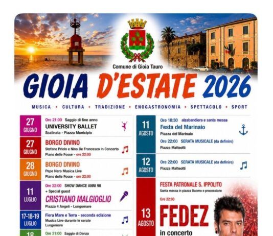 Gioia Tauro accende l’estate: Fedez superstar del cartellone “Gioia d’Estate 2026”